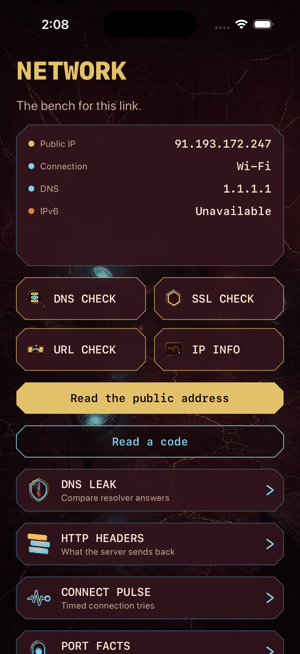 Network bench